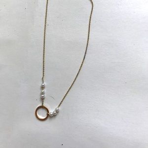 Gold and Pearl Choker Necklace